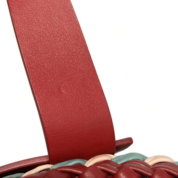 miumiu - Fuoco Orchid (pink) Light Blue Red) leather) Tote Bag 757-081625 - Picture 8 of 14